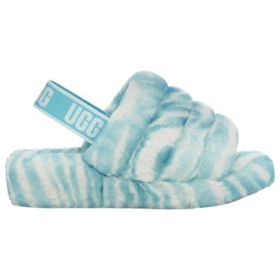 Shop Ugg Womens  Fluff Yeah In Blue/white/zebra