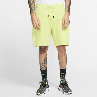 Shop Nike Mens  Nsw Tech Fleece Shorts In Limelight/white