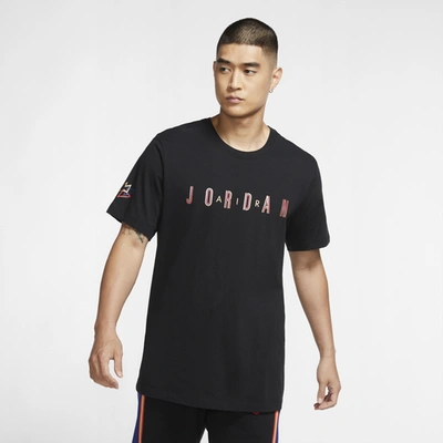 Shop Jordan Mens  Dna Sport T-shirt In Black/metallic Gold