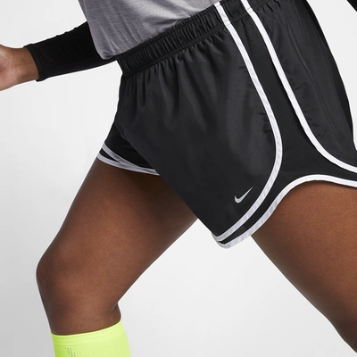 Shop Nike Womens  Plus Size Tempo Shorts In Black/black/white