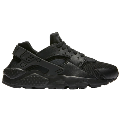 Shop Nike Boys  Huarache Run In Black/black/black