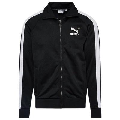 Shop Puma Mens  Iconic T7 Track Jacket In Black/white