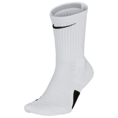 Shop Nike Elite Crew Socks Black/white Size M