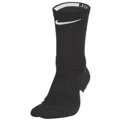 Shop Nike Elite Crew Socks Black/white Size M