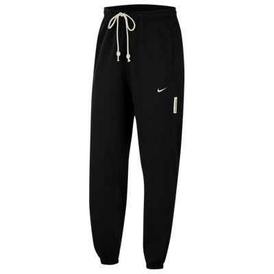 Shop Nike Mens  Standard Issue Pants In Black/pale Ivory