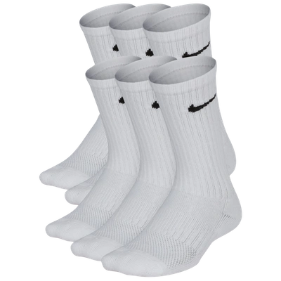 Shop Nike Boys  6 Pack Cushioned Crew Socks In White/black