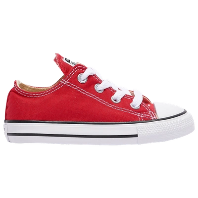 Shop Converse Boys  All Star Low Top In Red/white