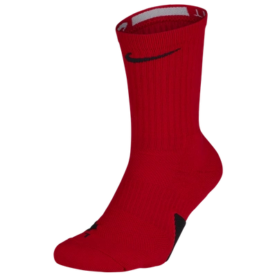 Shop Nike Elite Crew Socks Black/university Red Size M In University Red/black