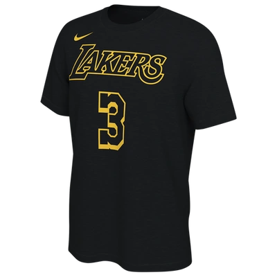 Men's Los Angeles Lakers LeBron James Nike Black Restart Name & Number T- Shirt