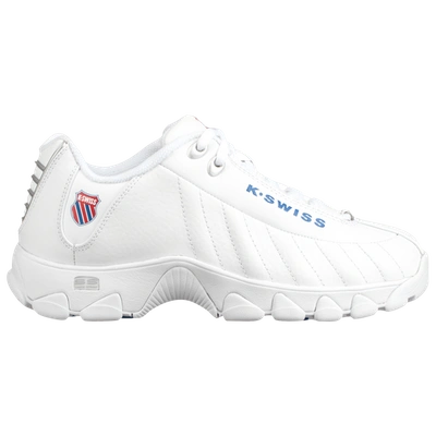 Shop K-swiss Womens  St329 Heritage In White/classic Blue/ribbon Red