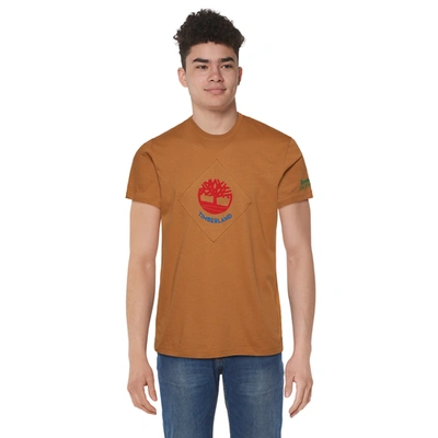 Shop Timberland Mens  Short Sleeve Elevated Tree T-shirt In Wheat/multi