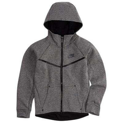 Shop Nike Boys  Tech Fleece Full-zip Hoodie In Gray/gray