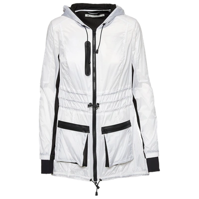Shop Blanc Noir Womens  Sheer Anorak Jacket In White/black