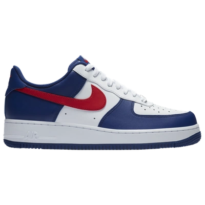 Shop Nike Mens  Air Force 1 Low In White/university Red/deep Royal