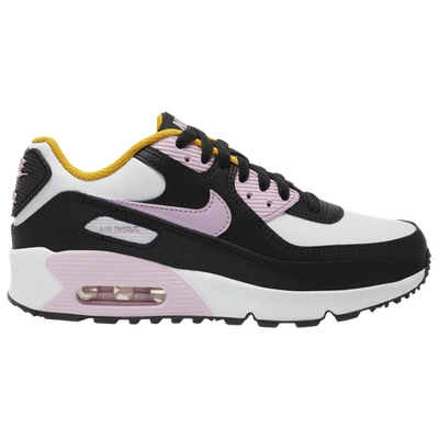Shop Nike Girls  Air Max 90 In Black/light Arctic Pink/white