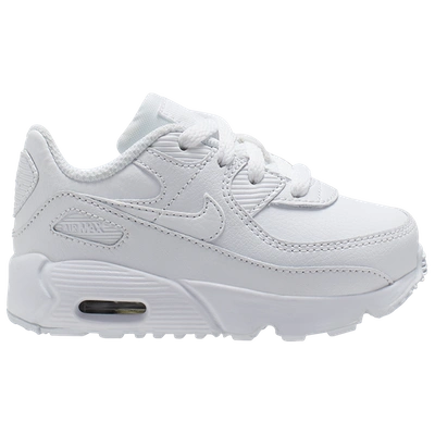 Shop Nike Boys  Air Max 90 In White/white/met Silver