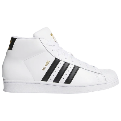 Shop Adidas Originals Mens  Pro Model In White/black/white