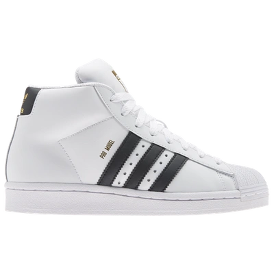 Shop Adidas Originals Boys  Pro Model In White/black/gold Foil