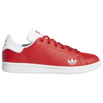 Shop Adidas Originals Boys  Stan Smith In Red/white