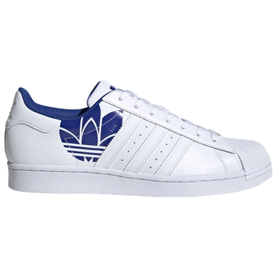 Shop Adidas Originals Mens  Superstar In White/team Royal