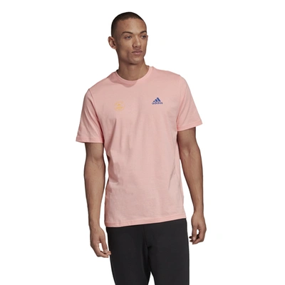 Shop Adidas Originals Mens  Snack T-shirt In Pink/multi