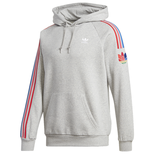 adidas trefoil hoodie gray