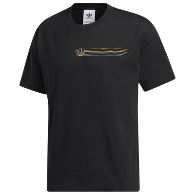 Shop Adidas Originals Pride Graphic T-shirt In Black