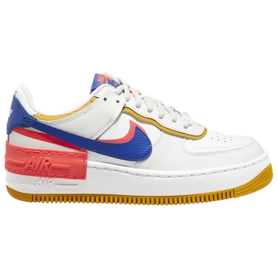 Shop Nike Womens  Air Force 1 Shadow In Summit White/astronomy Blue/flash Crimson