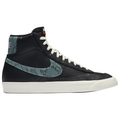 Shop Nike Mens  Blazer Mid '77 In Black/aqua