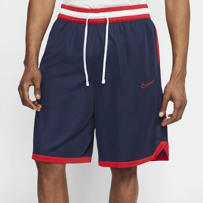 Shop Nike Mens  Elite Stripe Shorts In Navy/red