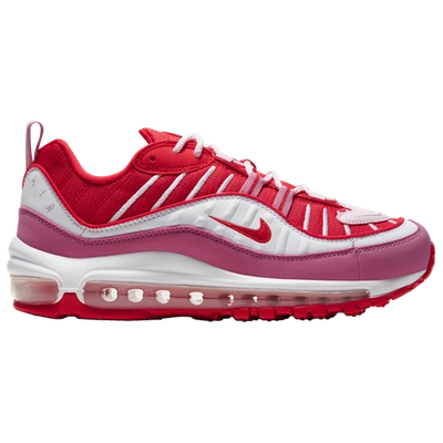 Shop Nike Womens  Air Max 98 In Track Red/track Red/magic Flamingo