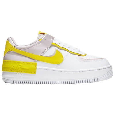 Shop Nike Womens  Air Force 1 Shadow In White/yellow/purple