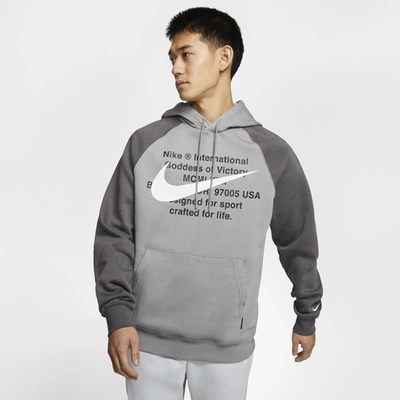 Nike Double Swoosh Hoodie In Particle Grey/white | ModeSens