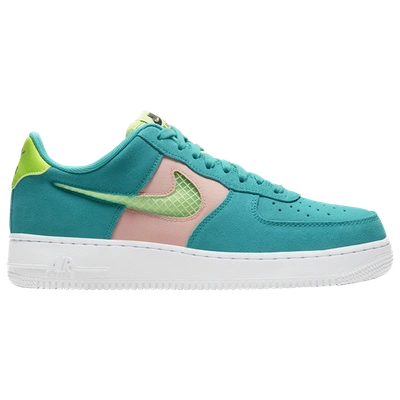 Shop Nike Mens  Air Force 1 Low In Oracle Aqua/ghost Green/washed Coral