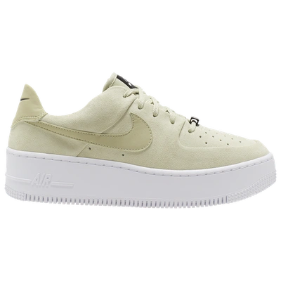 Shop Nike Womens  Air Force 1 Sage Low In Olive Aura/olive Aura/white
