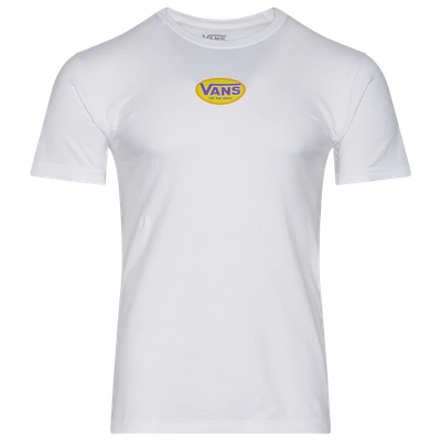 Shop Vans Mens  Oval T-shirt In White/multi