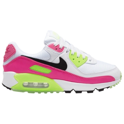 Shop Nike Womens  Air Max 90 In White/black/pink Blast
