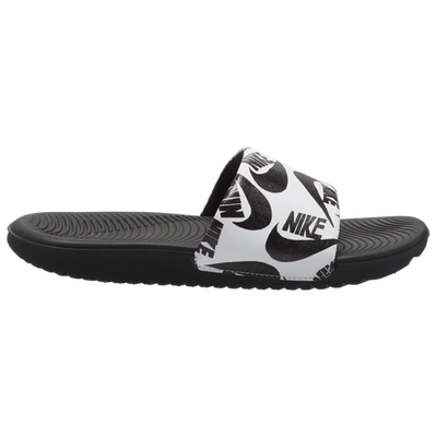 Shop Nike Boys  Kawa Slides In White/black