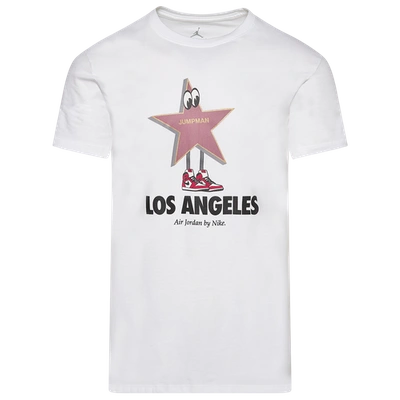 Shop Jordan Mens  La T-shirts In White