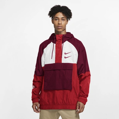 Nike Swoosh Woven Jacket In Team Red university Red white ModeSens