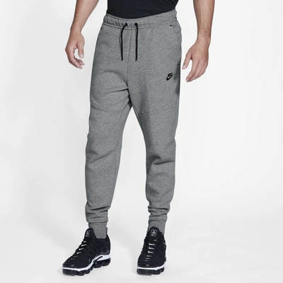Nike Tech Fleece Joggers Pants Cuffed Black Heather Grey CU4495