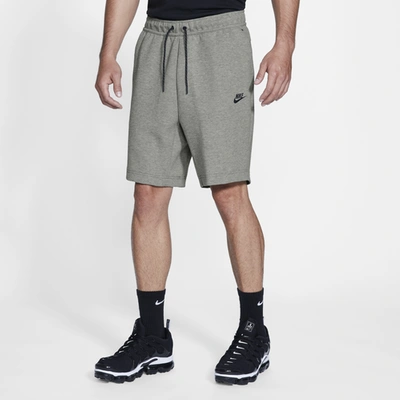 Shop Nike Mens  Tech Fleece Shorts In Dark Grey Heather/black