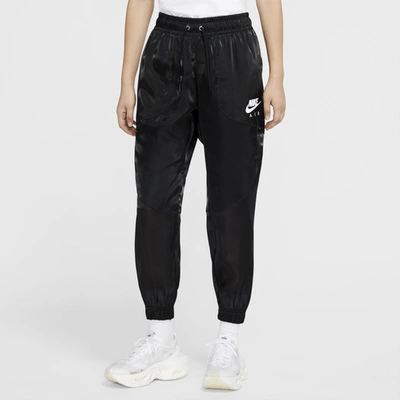 Shop Nike Womens  Air Sheen Pants In Black/white