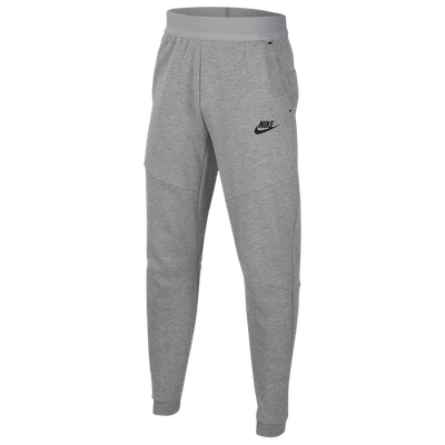 Shop Nike Boys  Nsw Tech Fleece Pants In Dk Grey Heather/black