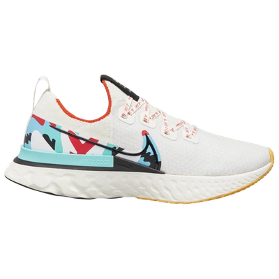 Shop Nike Mens  React Infinity Run Flyknit In Sail/black/track Red