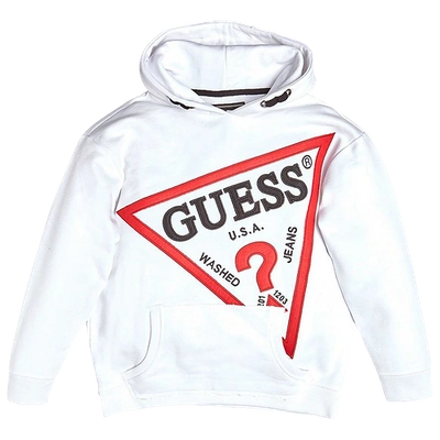 Shop Guess Boys  Oversized Hoodie In White