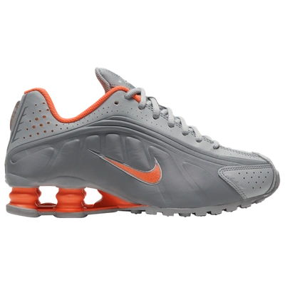Nike Kids' Boys Shox R4 In Gray/hyper Orange | ModeSens