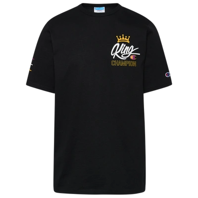 Shop Champion Mens  King 17 T-shirt In Black/gold/white