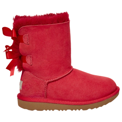 Shop Ugg Girls  Bailey Bow Ii In Ribbon Red/ribbon Red/ribbon Red