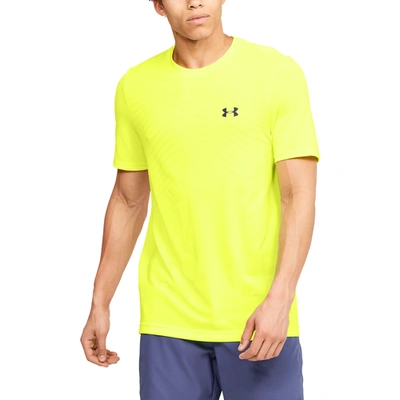 Shop Under Armour Mens  Seamless Knit Wave T-shirt In X-ray/black